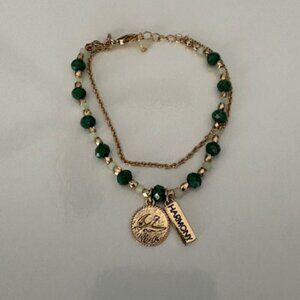 NWT Avon Inner Goddess Double Row Charm Bracelet